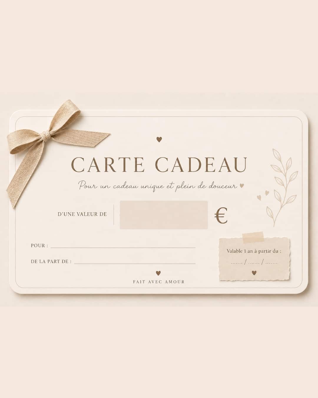 Carte cadeau naissance