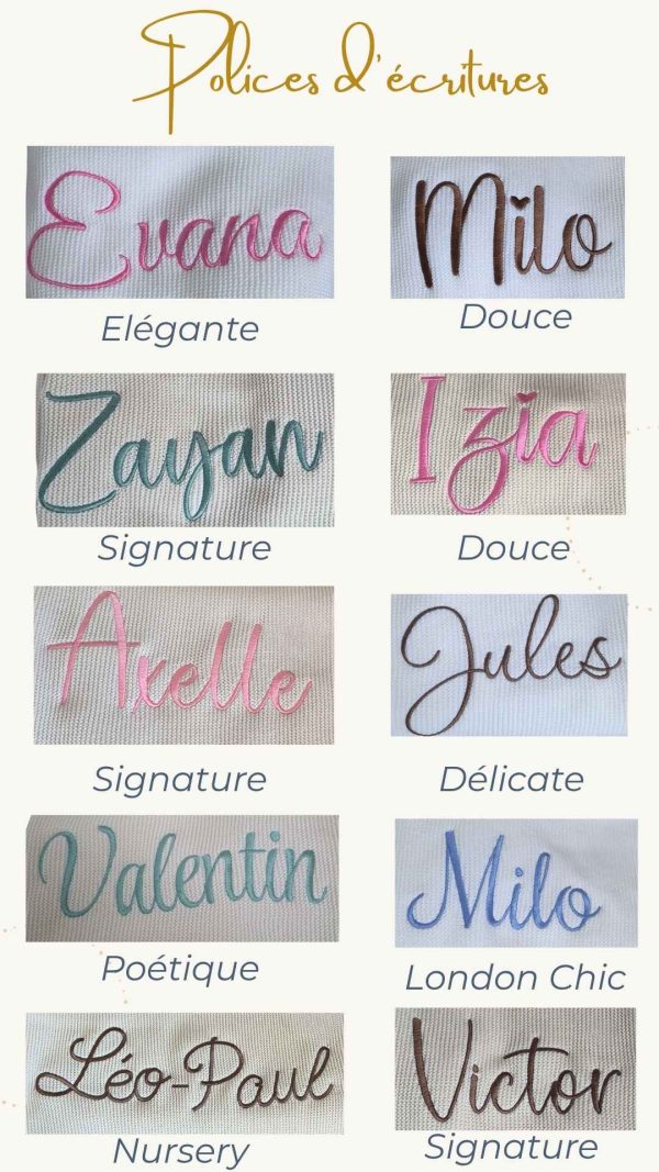 Polices d’écritures polices de broderie
