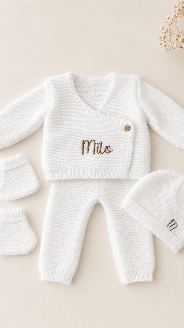 tenue 2 pièces cadeau naissance tenue de naissance personnalisée