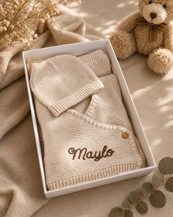 coffret tenue personnalisée cadeau élégant bébé