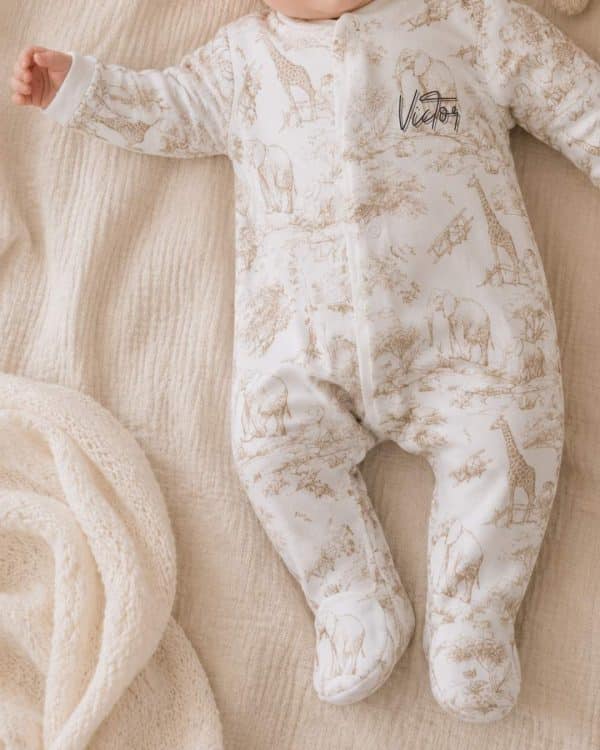 pyjama bebe 100% coton thème safari