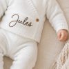tenue-bebe-personnalise ensemble naissance personnalisé en maille